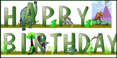 dinosaur birthday banner